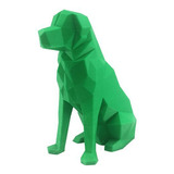 Golden Retriever Geometrico Low Poly Decoração 3d