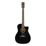 Guitarra Electroacústica Fender Classic Design Cc-60sce 097-0153-021 Para Diestros Black Brillante