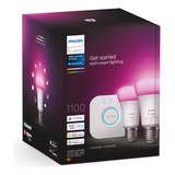 Kit De Inicio Philips Hue E27 Rgbw X2 + Bridge