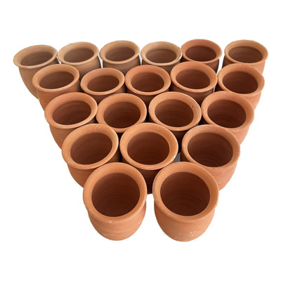 Vaso Cantarito De Barro Tradicional Mexicano 15 Vasos 500ml Café | Envío gratis