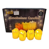 Luz Led Velas Veladora Eléctrica Eventos Luces Vela X 12und 