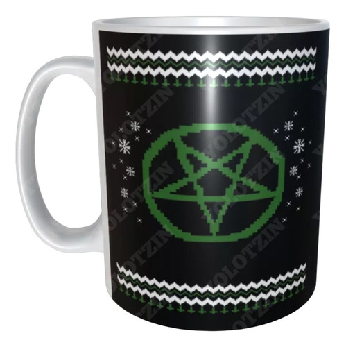 Taza Navideña Con Cajita De Regalo Baphy Baphometh Navidadm7