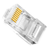 Conector Rj45 6u Chapados En Oro, Cables Ethernet De Paso A