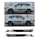 Stickers Adhesivo Subaru Forester Franjas Puertas Montañas. 