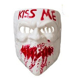 Mascara De La Purga Kiss Me Blanca Cosplay Halloween Color Blanco