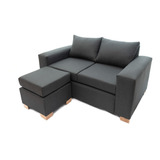 Sillon Sofa De 2 Cuerpos 1.60 Mts C/ Camastro Puff 
