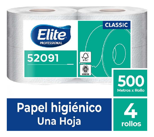 Papel Jumbo Economico Elite 4x500mts (1uni)super