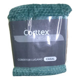 Manta Corttex Lugano Casal Em Microfibra Antialérgica Cor Verde