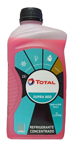 Liquido Refrigerante Total Rosa Supra Red Peugeot Citroen 1l