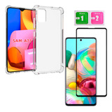 Capa Capinha + Película Vidro 3d Compatível Com Samsung A71