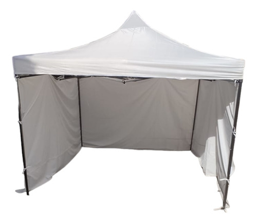 Carpa Con Paredes Lona 3x3 Plegable Impermeable Toldo Blanco