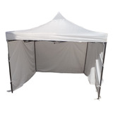 Carpa Con Paredes Lona 3x3 Plegable Impermeable Toldo Blanco