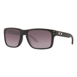 Óculos De Sol Oakley Holbrook Matte Black Gradient Grey Cor Preto Cor Da Lente 24k