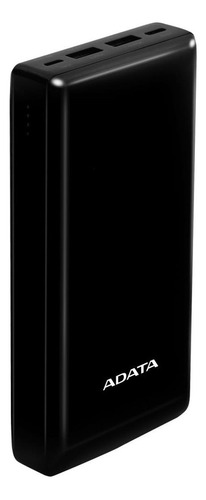 Cargador Smart Power Bank 20000mah Adata C20, Usb-c/a, Negro