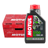 Caja Aceite Para Moto 4t 10w40 Semisintetico 12pz 5100 Motul