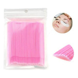 100 Microbrush Cotonete Descartavel Fio A Fio Cilios