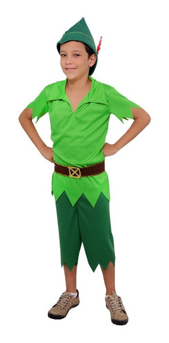 Fantasia Peter Pan Infantil - Duende Verde