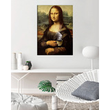 Quadro Para Decoração Monalisa Coffe Cantinho Do Café Xicará