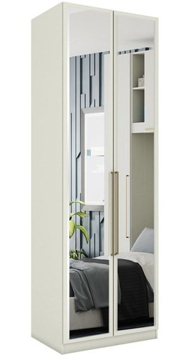 Guarda Roupa Modulado Mdf 2 Portas Com Espelho Mci09 Dileto 