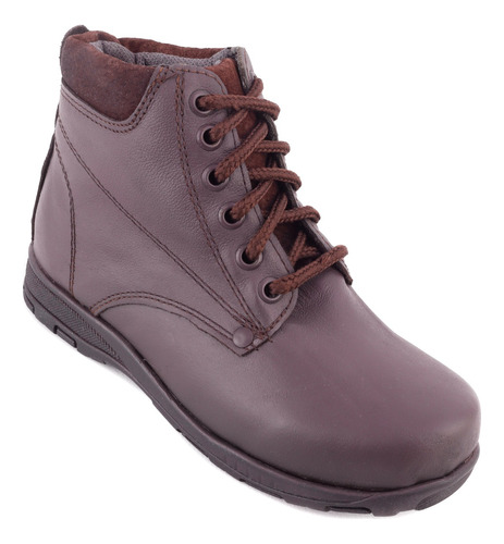 Bota Niño Caballero 100% Piel Vestir Cosida 777 Café 26/30