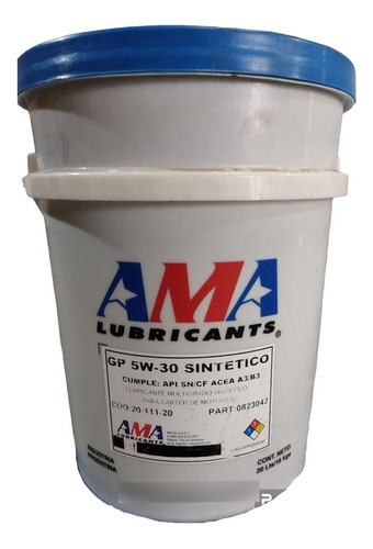 Aceite Sintético Ama Gp 5w30 X20 Litros