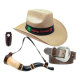 Kit Infantil Cowboy Chapeu Bainha Cinto Berrante Peao