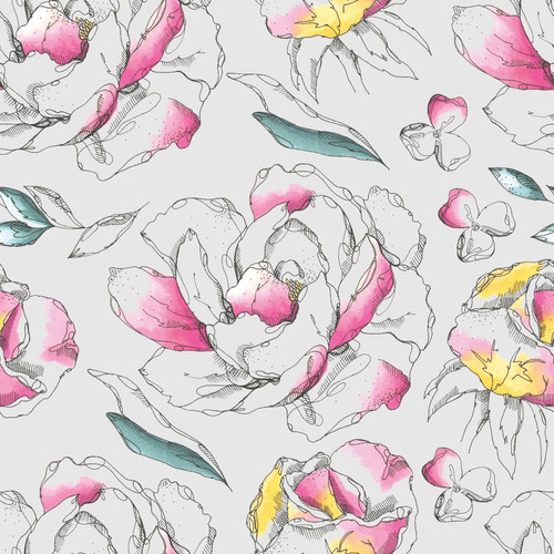 Vinil Decorativo  Botánico Floral 4 Tapiz Wallpaper Textura