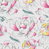 Vinil Decorativo  Botánico Floral 4 Tapiz Wallpaper Textura