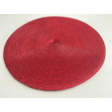 Posa Platos Redondo Individual Rojo Pvc Decorativo