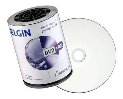 100 Unidades Dvd+r Dual Layer Printable 8.5gb 240min