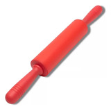 Rolo Para Esticar Massas Em Silicone Vermelho 47,5 Cm