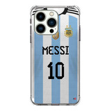 Case Para iPhone Messi Argentina Con Parche De Campeón