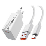 Cargador Turbo 33w+ Cable Usb C 2mts Para Xiaomi Poco X3 Pro