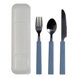 Set Cubiertos 5 Azul Topsoc