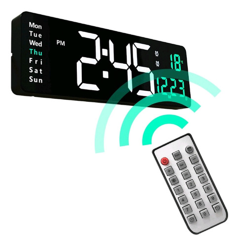 Reloj De Pared Digital 6636  Cronometro Timer Y Alarma 