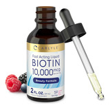 Suplemento Carlyle Liquid Biotina De 10,000 Mcg, 60 Ml, Extr