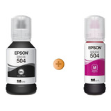 Tinta Original T504 L4160 L6191 L6171 L4150 Preta E Magenta