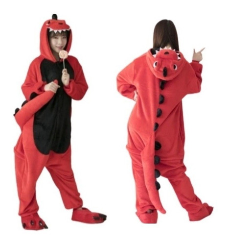 Pijamas Para Niño Polar Invierno Adultos Enterito Dinosaurio