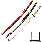 Set De 3 Katanas Espadas De Metal Roronoa Zoro One Piece