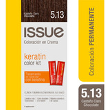  Issue Kit Tintura En Crema Keratin Color Tono 5.13 Castaño Claro Chocolate