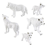 5x Wolf Toys Figuras Bosque En Miniatura Juguete Cognitivo
