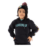 Polerón Infantil Hoodie Spitfire Skate Like A Girl Negro