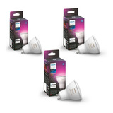 3 Pack Philips Hue  Gu10 White & Color Ambience
