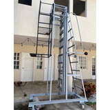 Escalera Industrial 15 Mts Con Canastilla