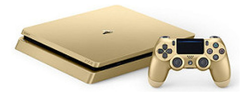 Playstation 4  Slim Gold 1tb + 1 Joystick + Base Cargador