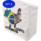 Kit 4 Capa De Gaiola Coleiro Brasil Torneio Elástica