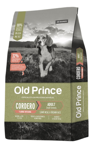 Alimento Old Prince Proteínas Noveles Perro Adulto Sabor Cordero Para Perro Adulto De Raza Pequeña Sabor Cordero En Bolsa De 15 kg