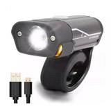 Farol Bike Jws Com Led Luzes De Advertência Recarregável Usb