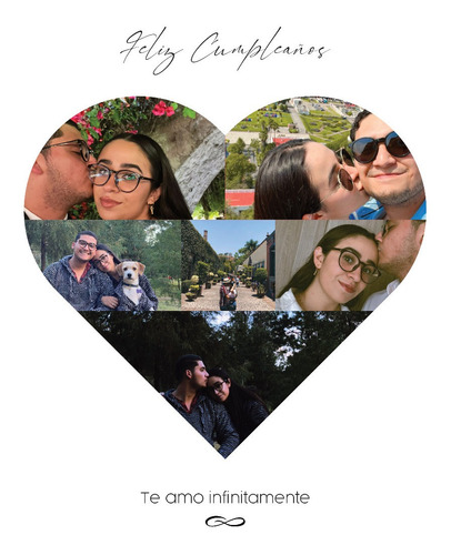 Regalo De Aniversario Novios Pareja Amigos Corazón Fotos