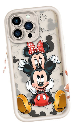 Funda Divertida De Mickey Minnie Para iPhone 15, 14, 13, 12,